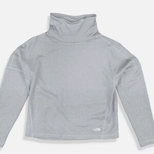 The North Face Women’s Basin EA Funnel Neck Pullover Sweatshirt Grey Pocket XXL